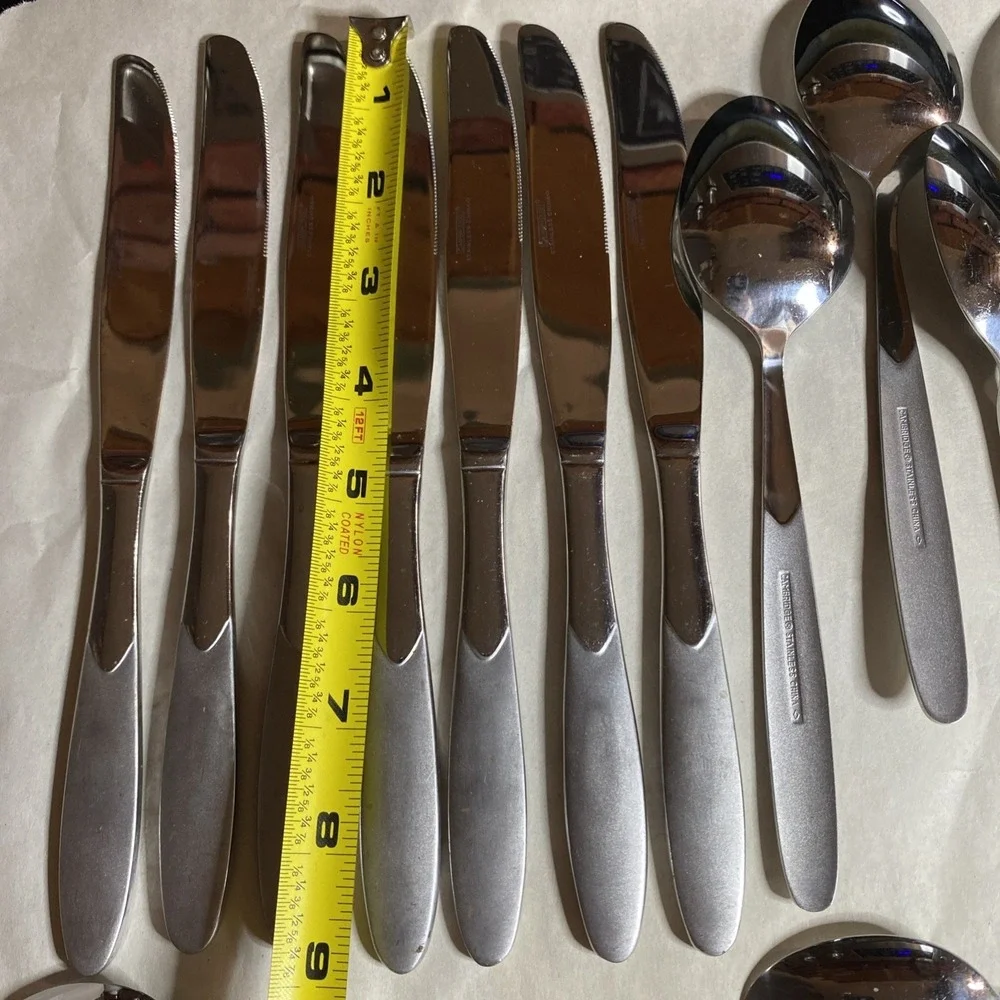 Crescent Stainless by Cambridge‎ Frost Handle, Glossy Bowl 24 Pc Lot